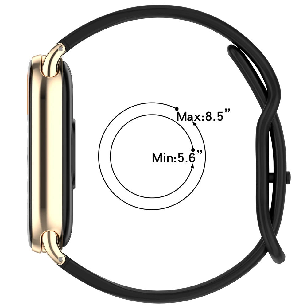 Универсальный силиконовый ремешок 12 мм, спортивный ремешок с пряжкой-бабочкой, подходит для головы и рамы, аксессуары шириной 12 мм