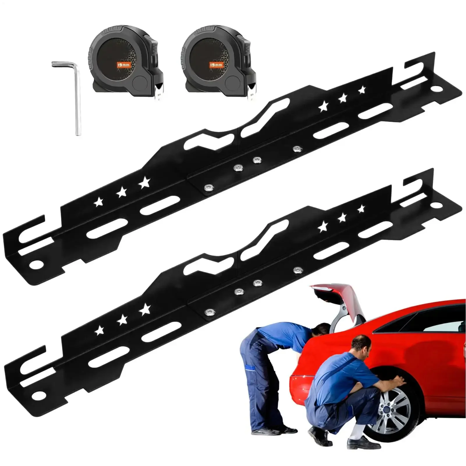 مجموعة أدوات محاذاة عجلة السيارة القابلة للتعديل، أدوات قياس وإصلاح الإطارات، ملحقات الصيانة الاحترافية للعناية بالمركبات #3