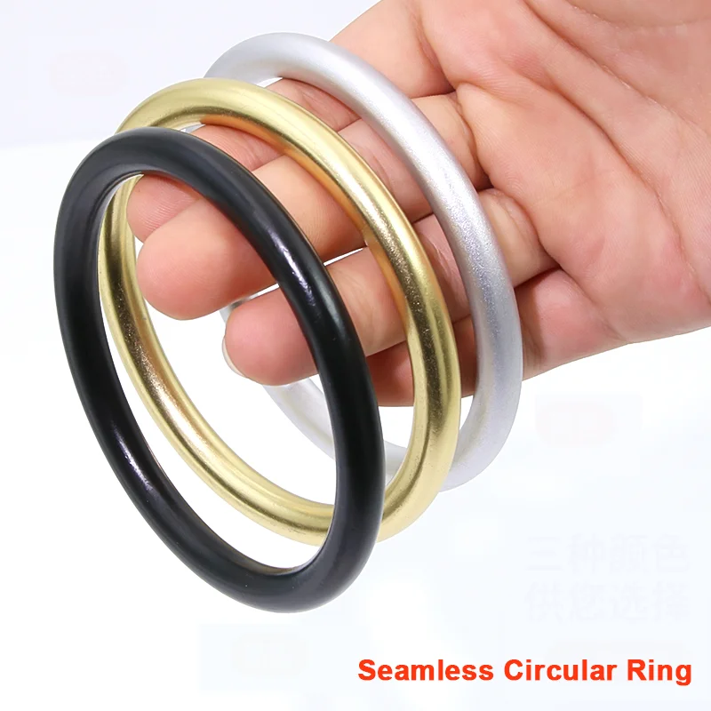 1-5Pcs Aluminum Alloy Seamless O-Ring Leather Bag Handheld O-Ring Yoga Lifting Ring Fitness Playing Rings DIY Craft Accessories