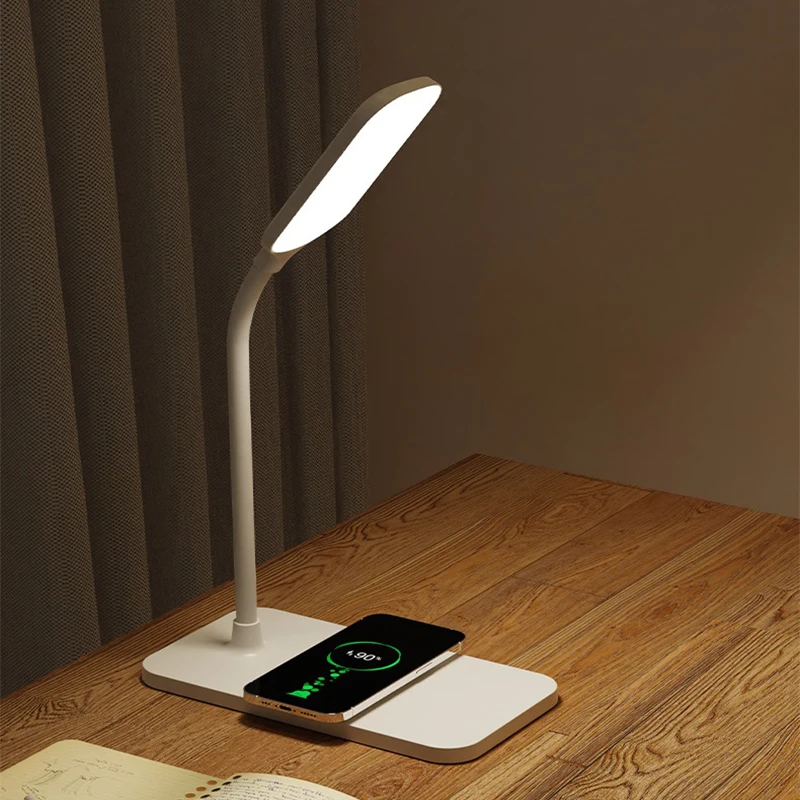 lampada de mesa led com carregador sem fio e usb plug in port cabeceira night light toque regulavel eye caring jogos leitura casa 01