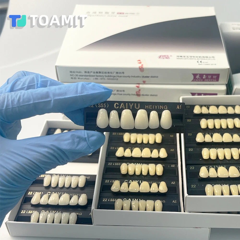 Picture 7: Dental Resin Teeth Anterior Posterior Full Mouth Set Teeth Mouth Fake Oral Care A1 A2 A3 Synthetic Polymer Resin False Teeth
