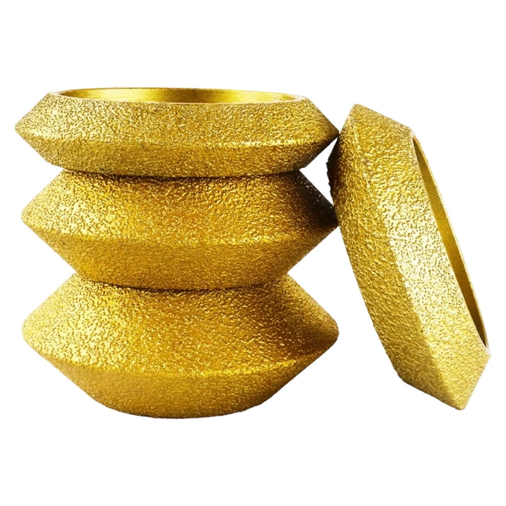 

1pc 3inch 75mm V Shape Dry Vacuum Brazed Grinding Wheel Edging Profile Grinding Disc For Marble Granite Quartz Artificial Stone