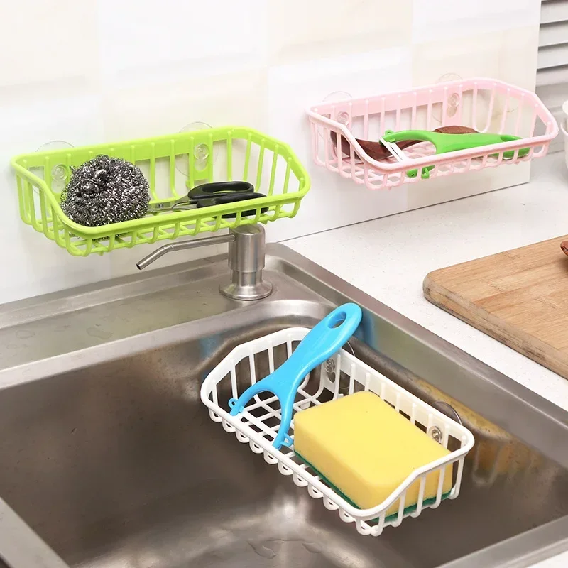 Household Kitchen Sink Drain Rack Sponge Storage Faucet Holder Soap Towel Rack Shelf Organizer Drainer Kitchen Accessories