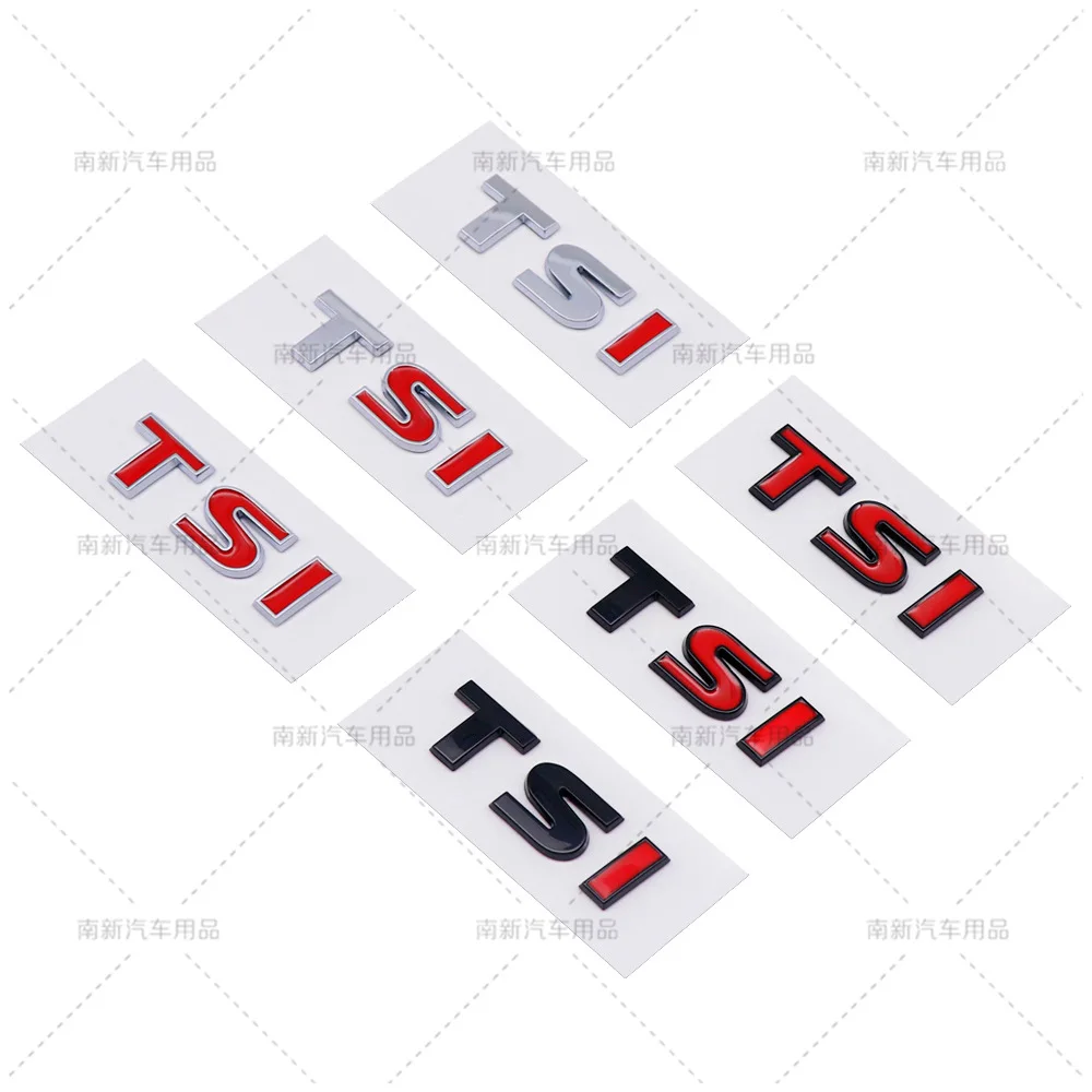 3D ABS TSI Letters Emblem Car Sticker Auto Rear Trunk Fender Side Styling For Volkswagen VW Polo Golf 5 6 7 Jetta MK7 MK6 MK5