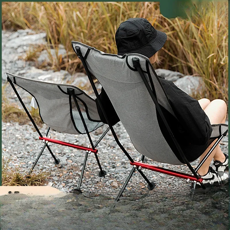 

Outdoor source factory camping, convenient all-aluminum moon chair can be sent on behalf of others, worry-free after-sales