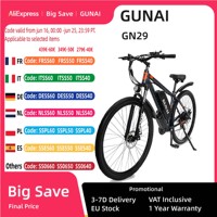 GUNAI GN29 Electric Bike 48V 750W Powerful Motor 29*2.1inch Tire Electric Bicycle for Adult 15Ah Battery Off-road  E-bike