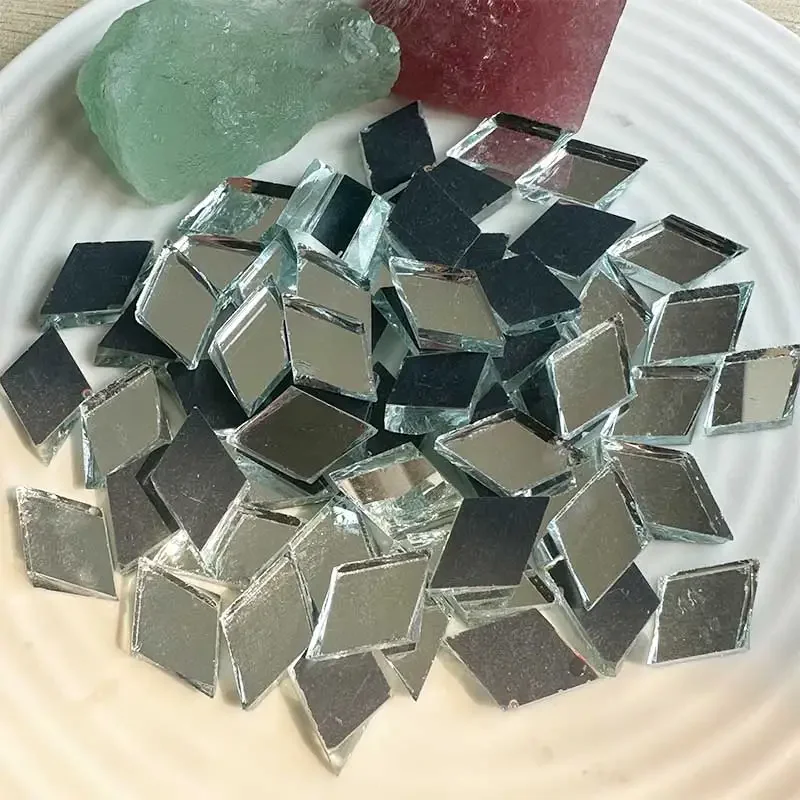 

50g Taobao Diamond Rhombus Shape Glass Mirror Mosaic Tile Colored Glass Tile DIY Mosaic Making Arts & Crafts Accessories 91