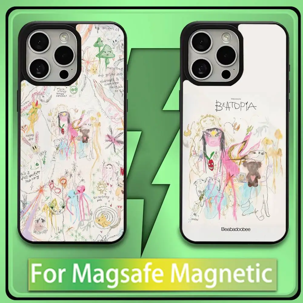 

beabadoobee Beatopia Phone Case For iPhone17,16,15,14,13,12,11,Plus,Pro,Max,Mini Soft Magesafe Magnetic Wireless Charge