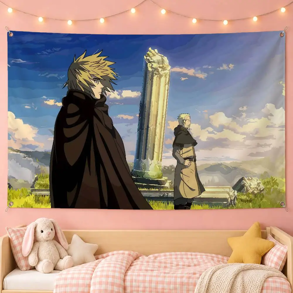 Iconic Anime Vinland Saga Indoor Outdoor Flag Banner Party Decor Hanging Wall Backdrop