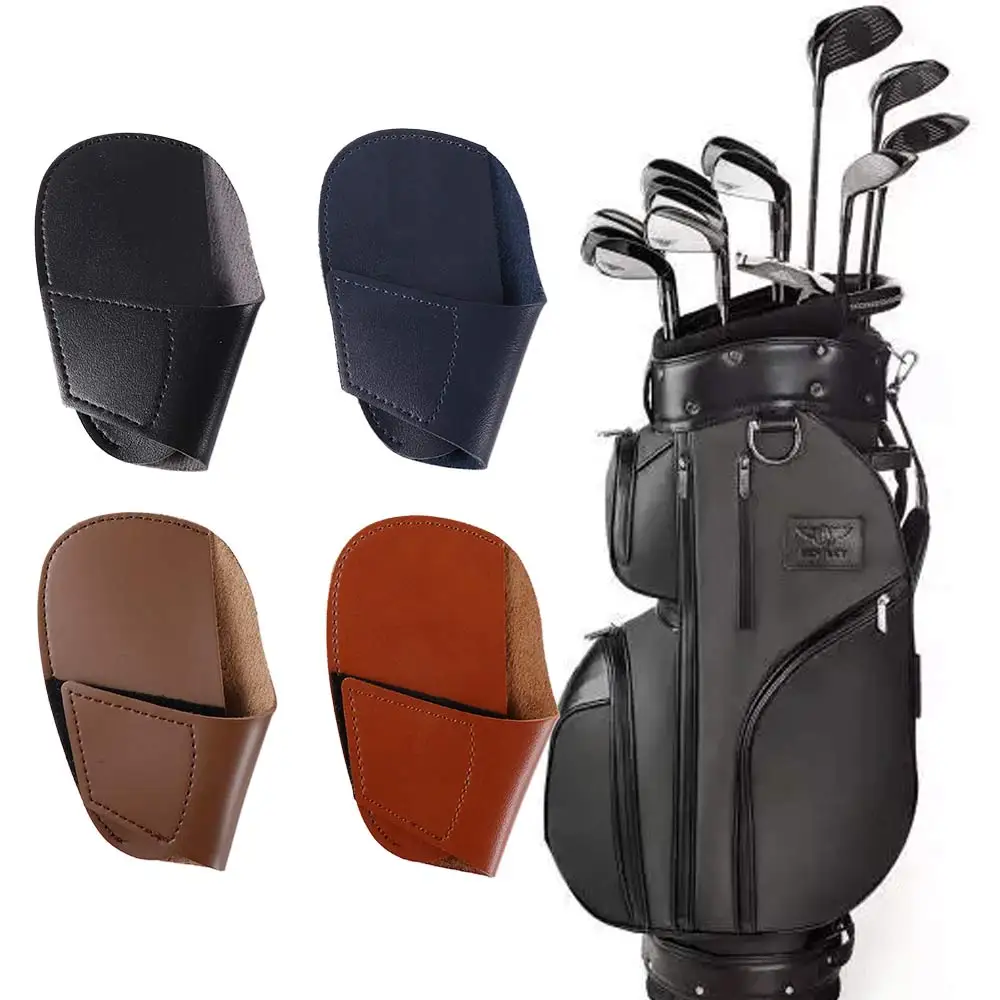 Golf Iron Head Cover PU Leather Golf Club Covers Golf Club Protector Case