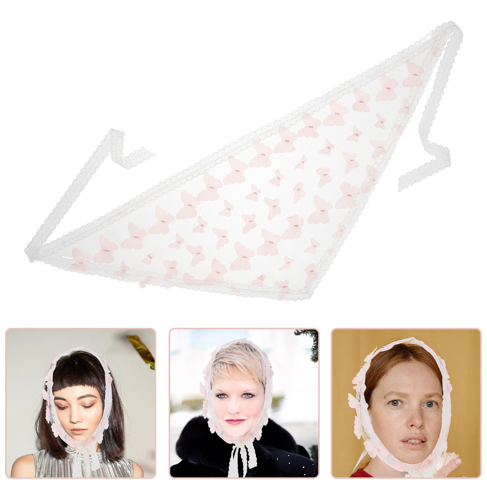 

1pcs Butterfly Headscarf Lace Bandana For Women Hair Scarf Stylish Headband Elegant Turban Wrap Soft Lightweight Head Wrap For