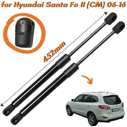 Puntales de maletero para Hyundai Santa Fe II (CM) SUV 2006-2016 452mm, soporte de elevación, resorte de Gas, amortiguador de maletero trasero, cantidad (2)