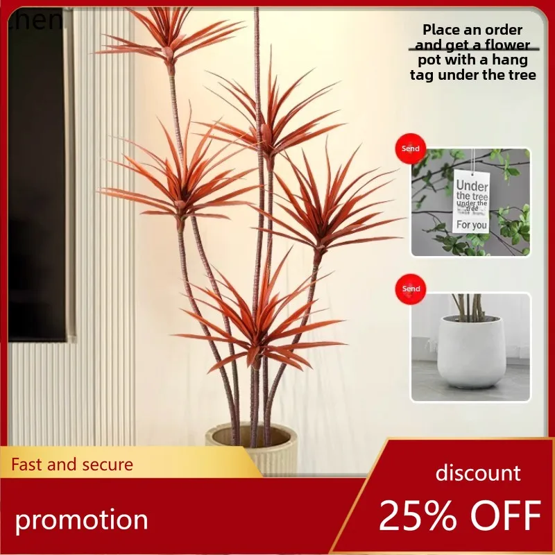 

HT имитация зеленого растения, свет, роскошная гостиная, декоративное растение в горшке, бионический искусственный цветок, украшение для пола в помещении