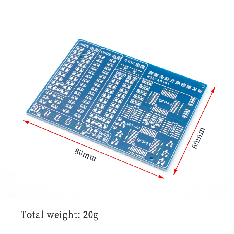 WAVGAT  SMD Soldering Practice Kit with QFP IC, Resistor, Capacitor, for Advanced Welding Skill Building & Electronic Projects