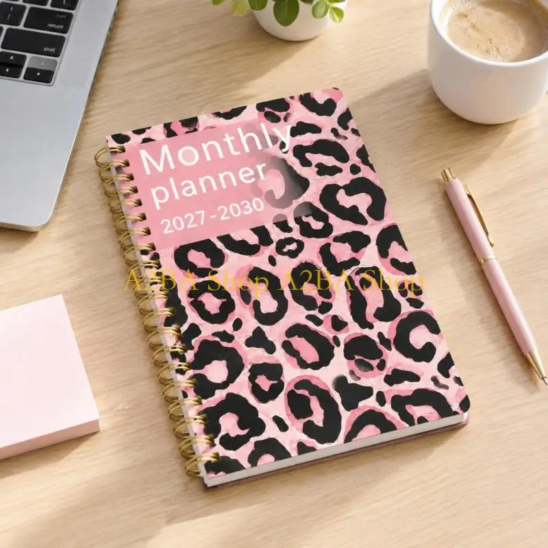 A2BA Paper Monthly Planning Calendar for 2027-2030, Coil-Bound with Dedicated Memo Space for Schedules and Important Dates