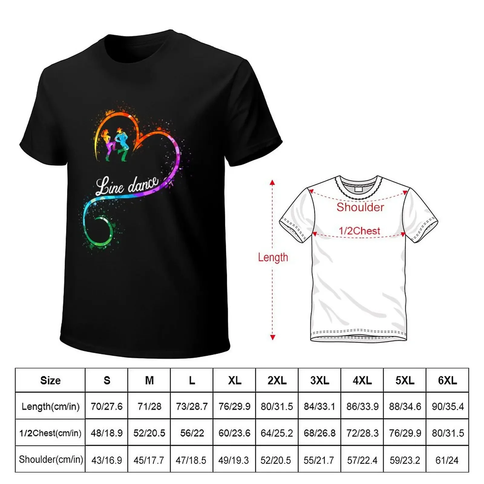 LINE DACNE heart art T-Shirt tees sublime quick-drying vintage t shirt men