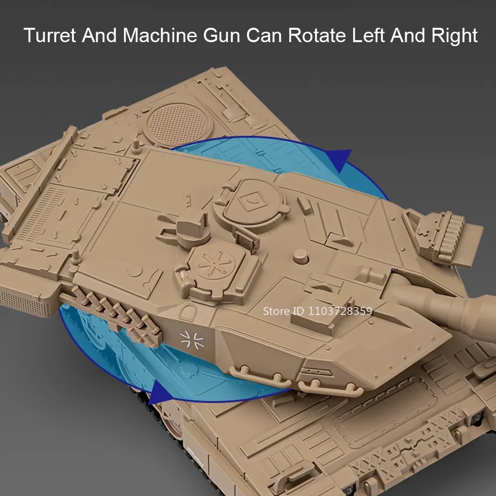 1:36 leopardo 2 tanque de batalha principal modelo brinquedos liga diecast Witness-136 drone som luz puxar para trás veículos militares para presentes do menino