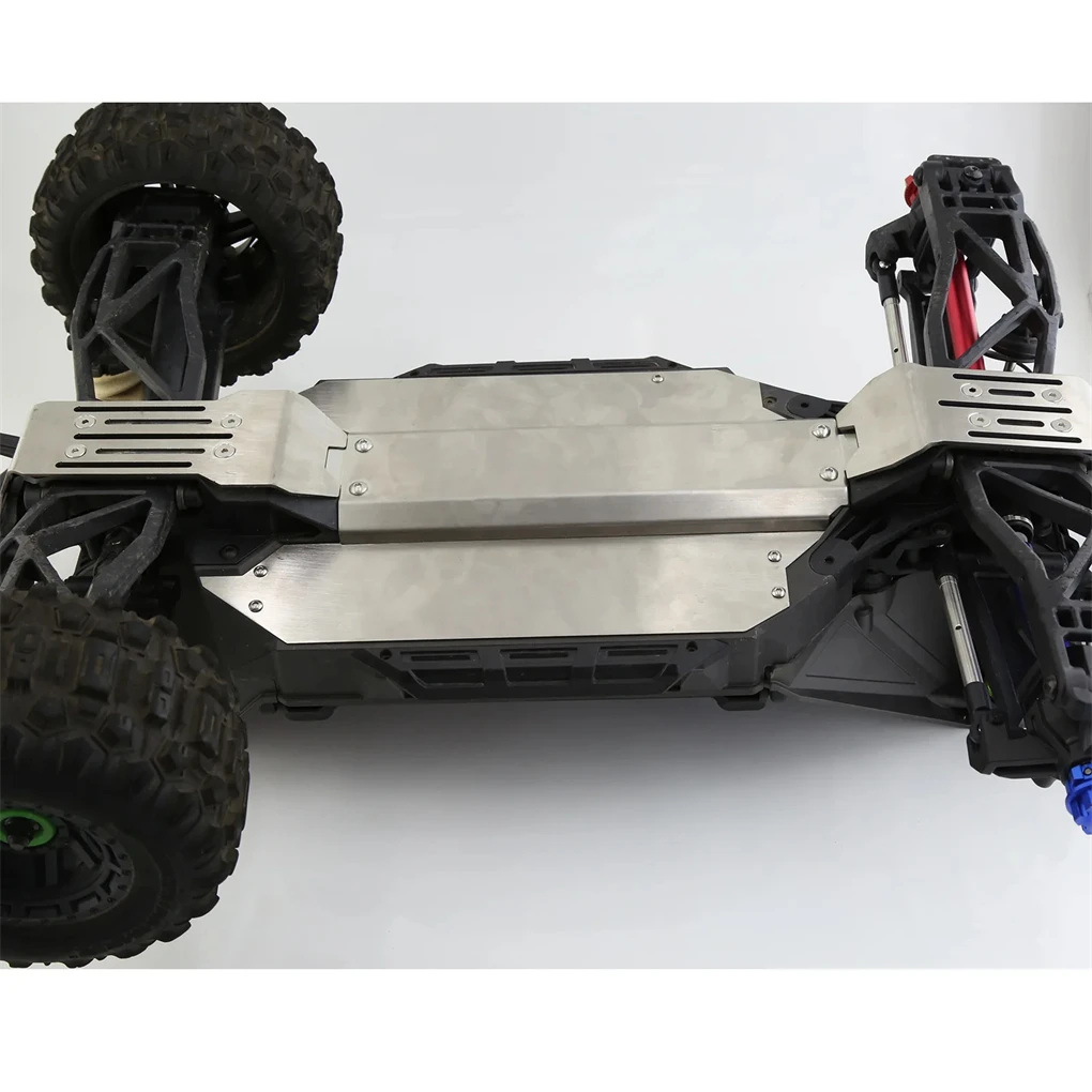 5pcs Extended Version Front Rear Chassis Armor Skid Plate Stainless Steel Protector for TRAXXAS MAXX 1/10 RC Upgrade Parts