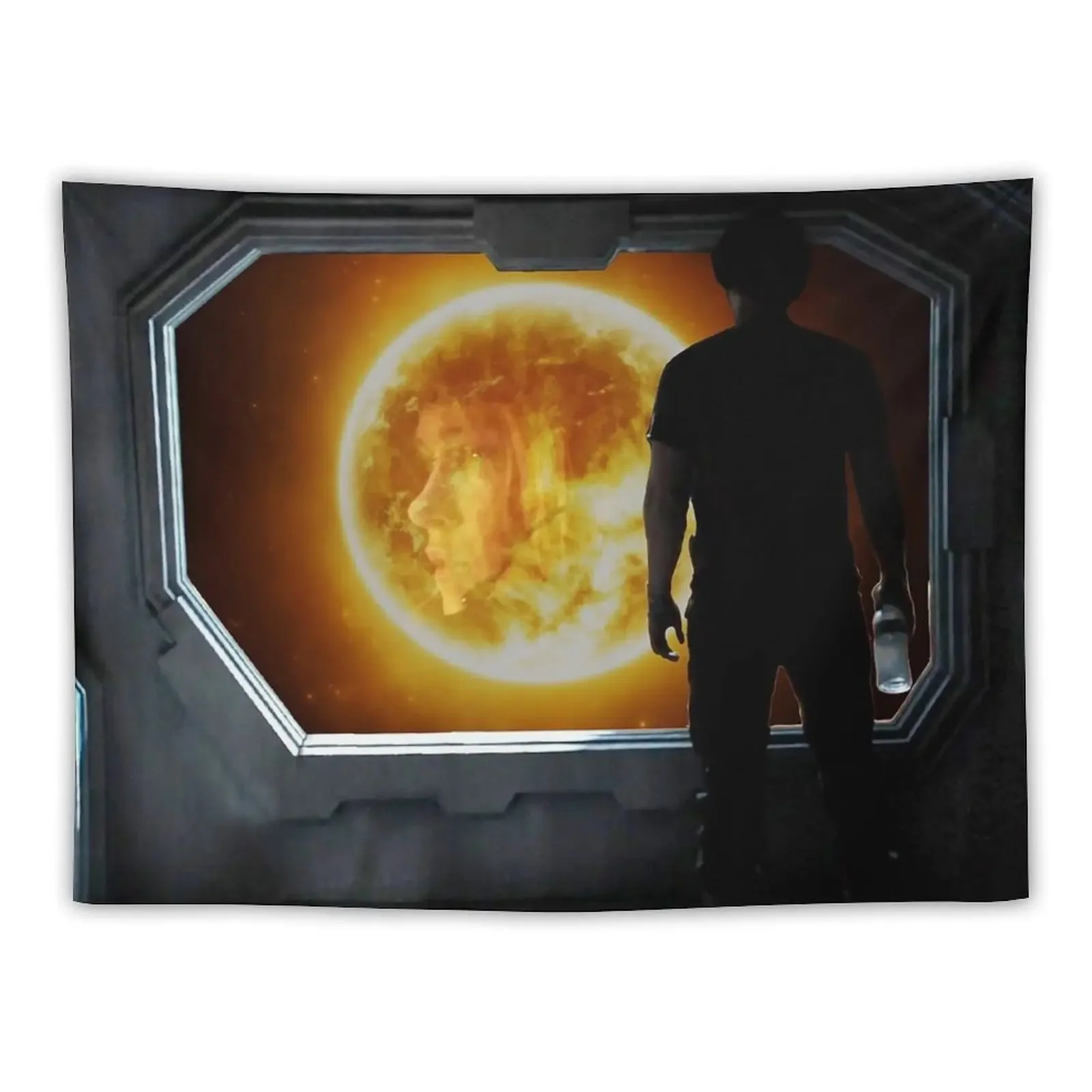 Bellamy Looking Back at Clarke from Ark Window Tapestry Room Ornaments Wall Hangings Decoration Tapestry