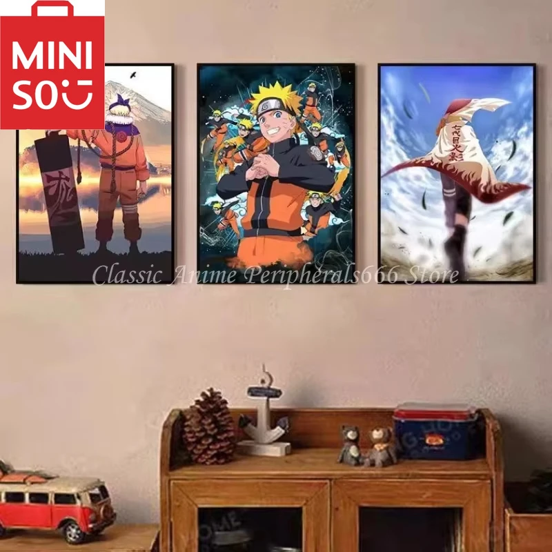 

MINISO картина маслом по номерам Наруто украшение дома живопись стены спальня декор комнаты подарочные рамки