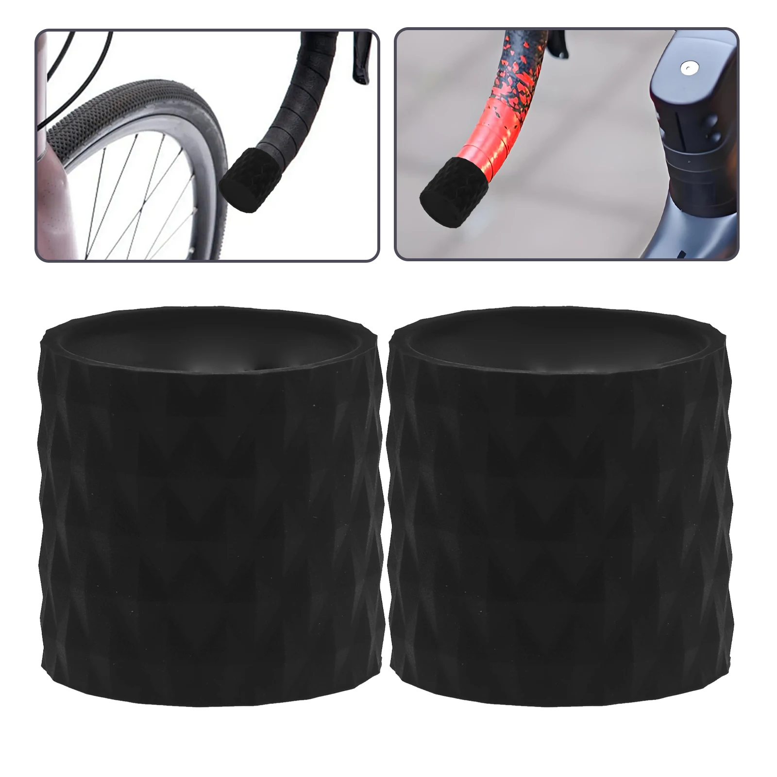 

1 Pair Silicone Bike Handlebar End Caps Bicycle Brake Handle Covers Anti-Slip Durable Scratch Protection Quick Release For Road