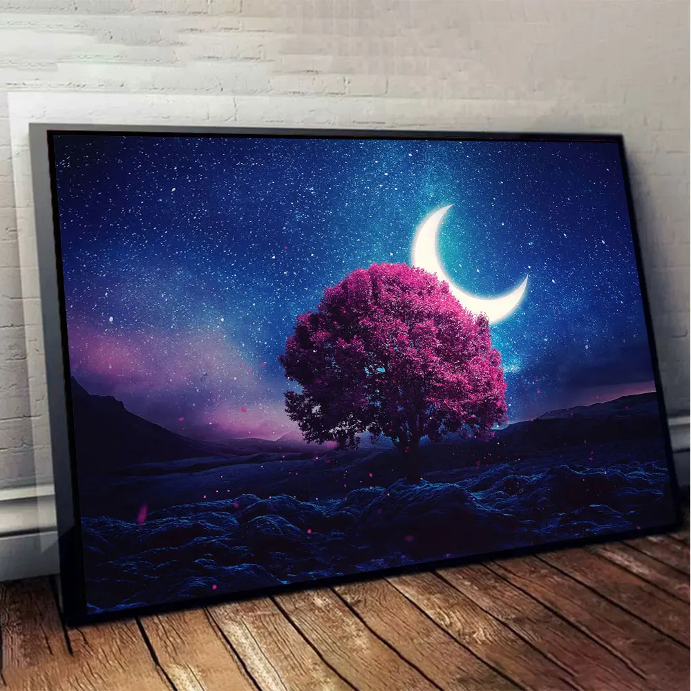 Abstract Fantasy Modern Landscape Fashion Posters and Prints Canvas Painting Wall Art Picture for Living Room Home Gift Decor