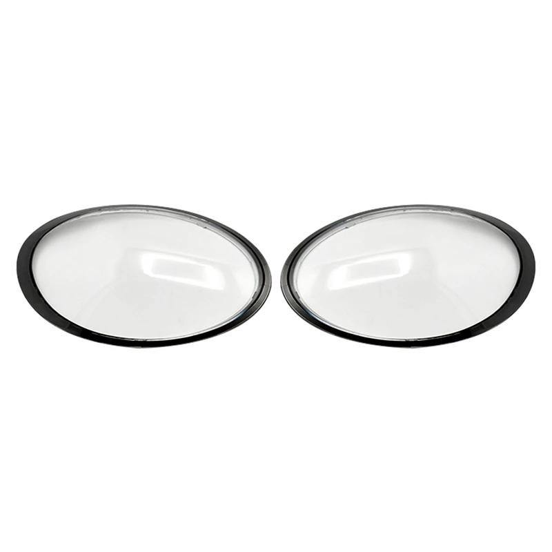 

1Pair Transparent Lampshade Shell Headlights Lens Caps For Porsche 911 991 2012-2018 Black Edge