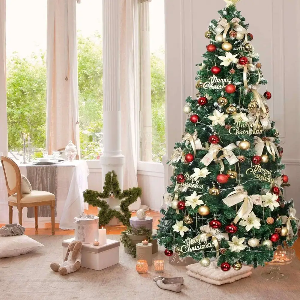 

5FT Artificial Christmas Tree with Iron Base Christmas Holiday Pencil Tree with Thick Branch Tips Winter Party Christmas Decor