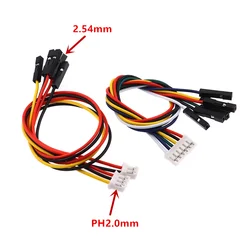 5PCS PH2.0 Male To 2.54 Dupont Head 2P/3P/4P/5P/6P 2.0 Pitch Plug Electronic Wires Cables Line Terminal Socket Length 20CM