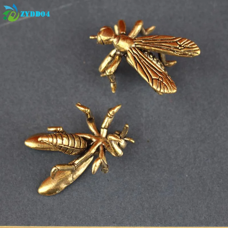 ●1PCS Solid Brass Mosquito Statue Vintage Insect Sculpture For Home Office Desk Decor Unique Conversation Starter And Gift