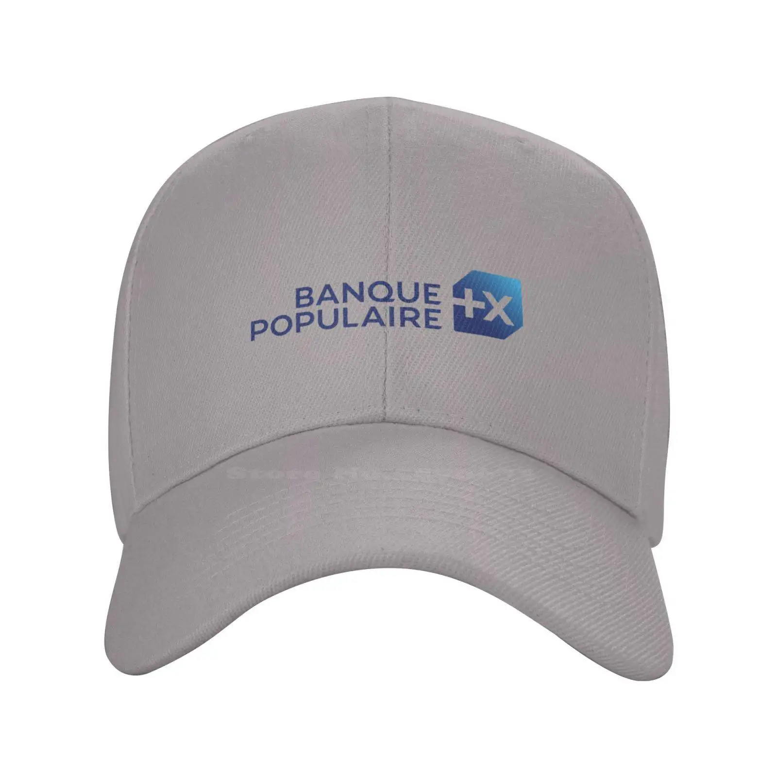 Casquette de baseball en denim avec logo Banque Populaire, chapeau de qualité