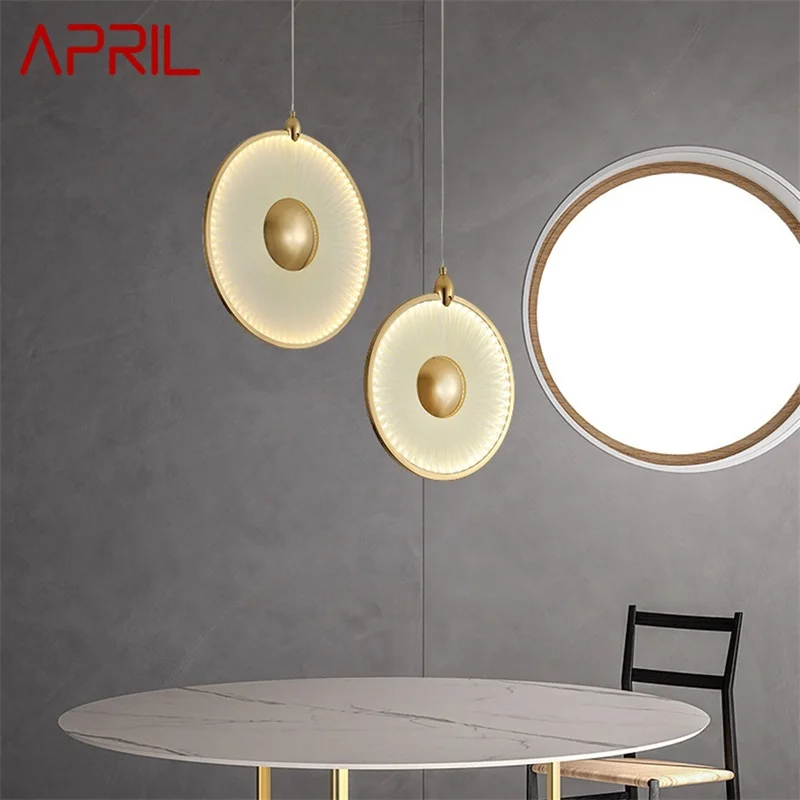 APRIL Nordic Pendant Light Modern Round LED Lamp Creative Design Decoration For Living Dining Room Bedroom