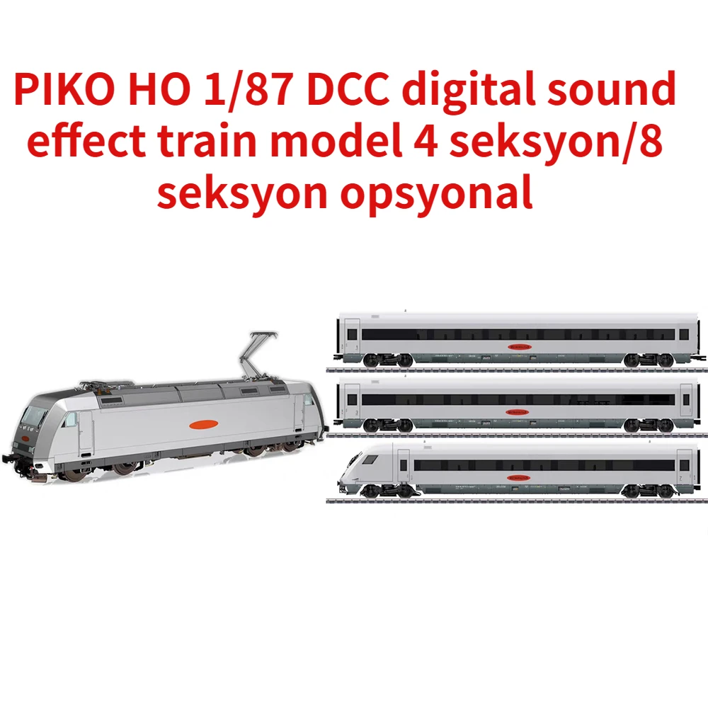 PIKO HO 1/87 Train Model 58151/28350 DCC Digital Sound BR101+DB Passenger Car 4/8 Optional Train Model with Interior Lights