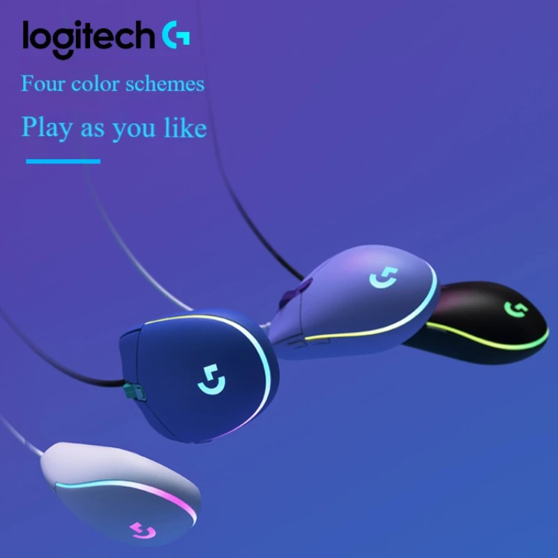 Logitech G102 LIGHTSYNC RGB Gaming Mouse 8000 DPI Delta Zero Sensor 1ms 85g Ringan 6 Tombol FPS/MOBA PC Mac
