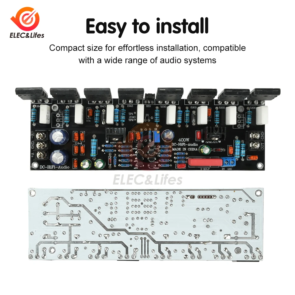 400 واط أحادية مكبر للصوت مجلس وحدة صوت عالية الطاقة مع 1943 + 5200 أنبوب عالي الطاقة تيار مستمر 20-90 فولت لأنظمة الصوت المهنية