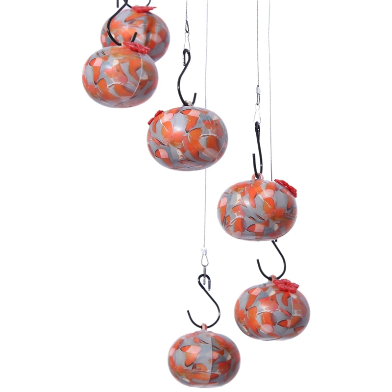 2 PCS Wind Chime Bird Feeder, Outdoor Bird Feeder As Shown Iron Charming Wind Chime Bird Feeder