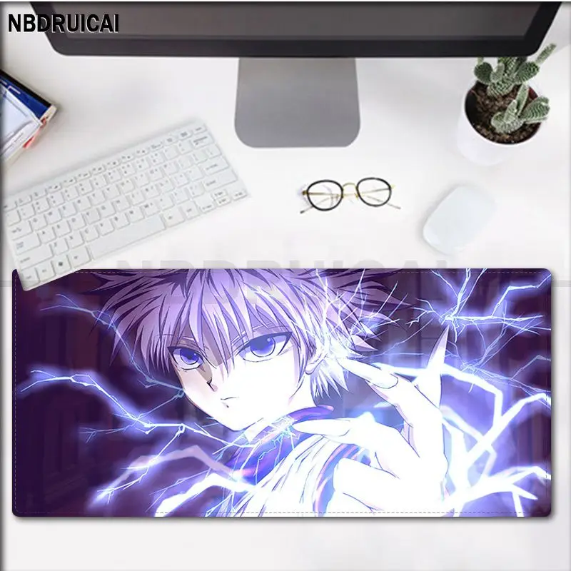 Hunter X Hunter Killua Zoldyck prosta konstrukcja duża podkładka pod mysz gamingową L XL XXL rozmiar podkładki mysz dla graczy do nastoletnie dziewczyny biurka Kawaii