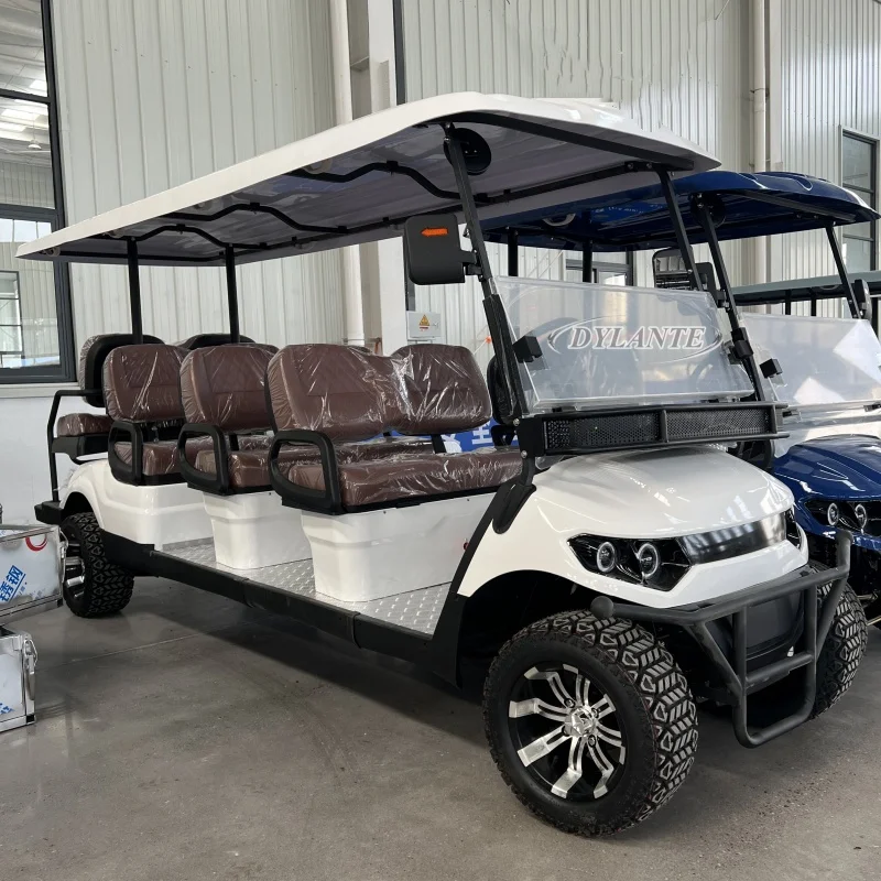 new Hot Sale 2/4/6/8 Seat 48V 60V 72V Electric Golf Cart 4 Wheel Car Street Legal Off-Road Hunting Electric Golf Car