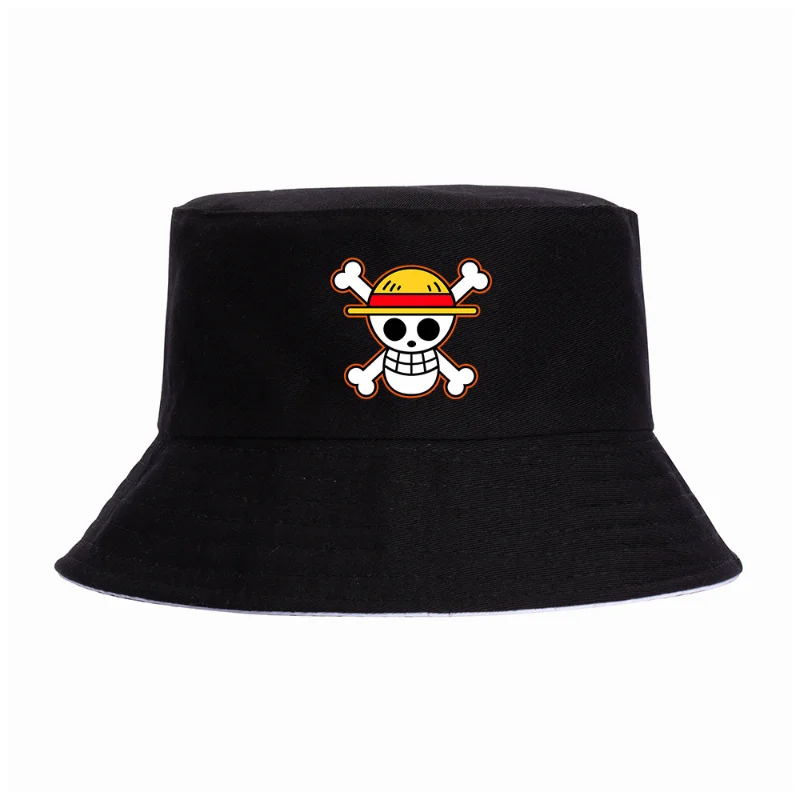 ONE PIECE Luffy Summer Hats Women Men Zoro Panama Bucket Caps The Design Flat Visor Hat Harajuku Bucket Hats Fisherman Hat Gifts