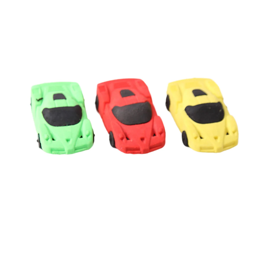 

8Pcs Car Shaped Eraser Color Detachable Novelty Kids Stationery Cute Cartoon Student Supplies Safe School Gift