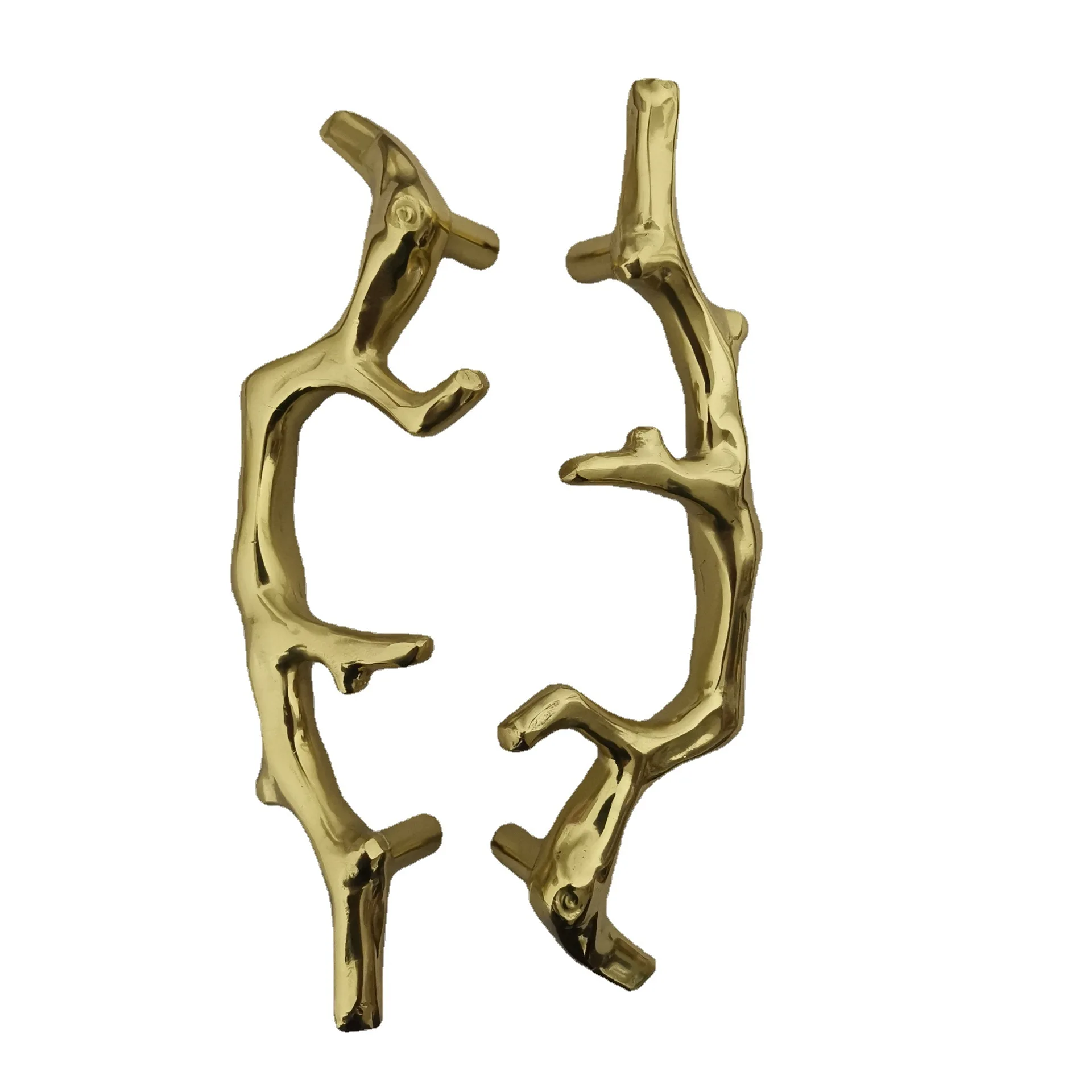1Pc Tree Branch shaped Handles Solid Brass Extension Cabinet Door Lockers Bookcases Knob Modern Design Diy Furniture Handles