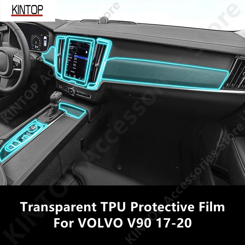 

For VOLVO V90 17-20 Car Interior Center Console Transparent TPU Protective Film Anti-scratch Repair Film Accessories Refit