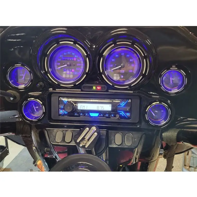 Superior-4 Inch Speedometer Gauge 2 Inch Burst Bezel Kit Instrument Cover Board For Touring Electra Glide Street Glide