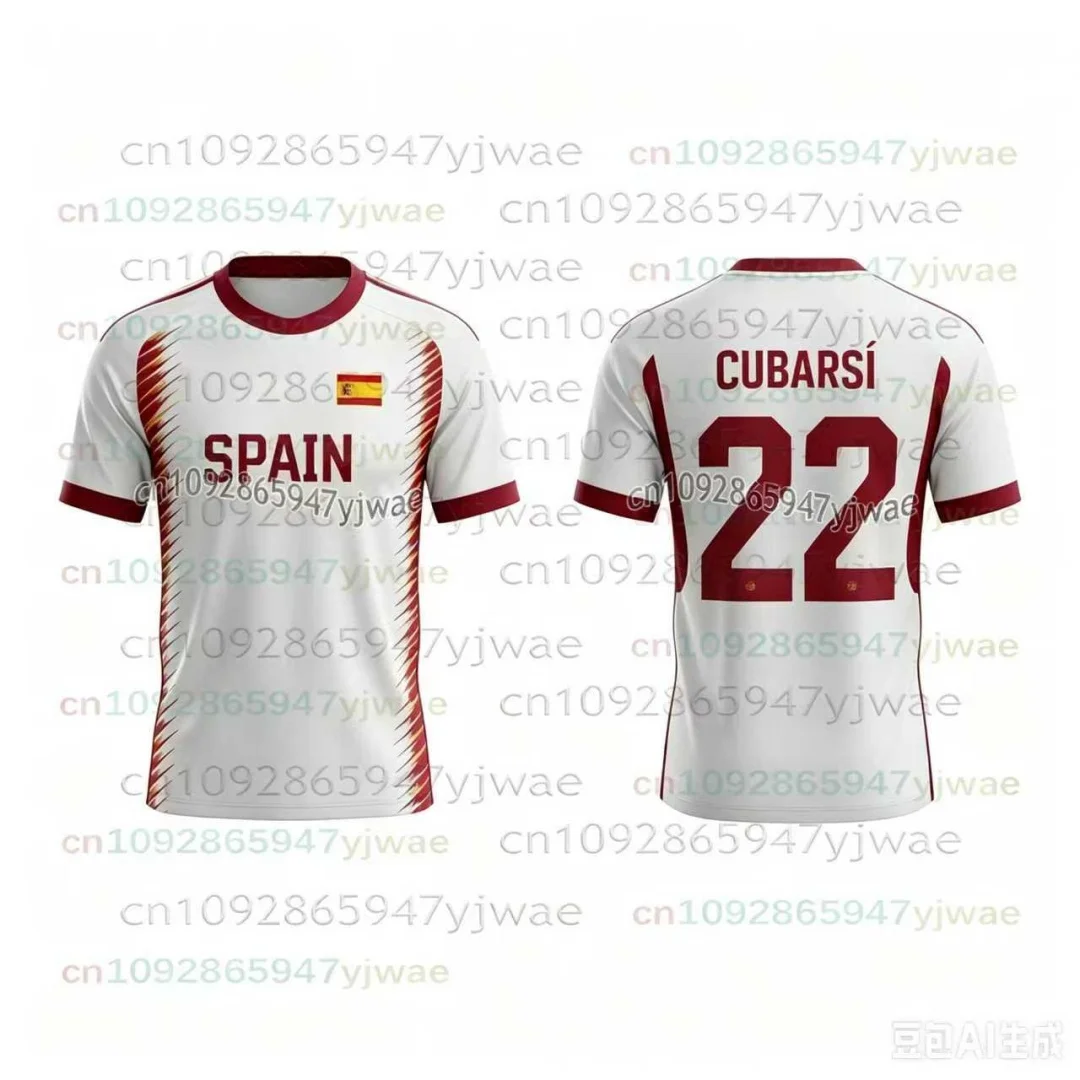 Bestseller Yamal 19 Cucurella 24 Fußball-Fan-Trikot Sommer Schnelltrocknend Sport-T-Shirt Outdoor-Training Damen- und Herrenbekleidung – Detail 8