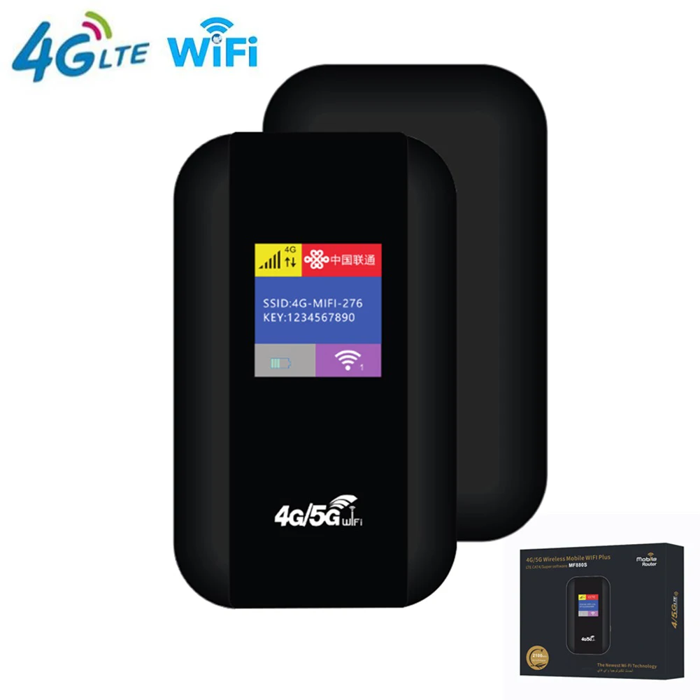 

4G LTE WiFi Router 150Mbps Mobile WiFi Hotspot Sim Card Slot Portable Pocket MiFi Modem 2100mAh Wireless Router for Outdoor Car