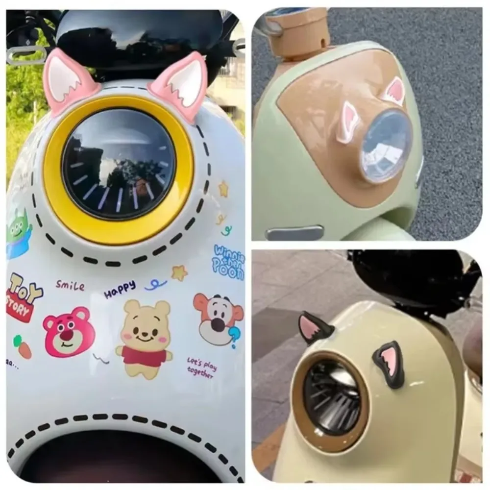 Electric Helmet Decoration, Free Stickers, Fox Ear Jewelry, Universal Decorative Horns Motorcycle Accessories