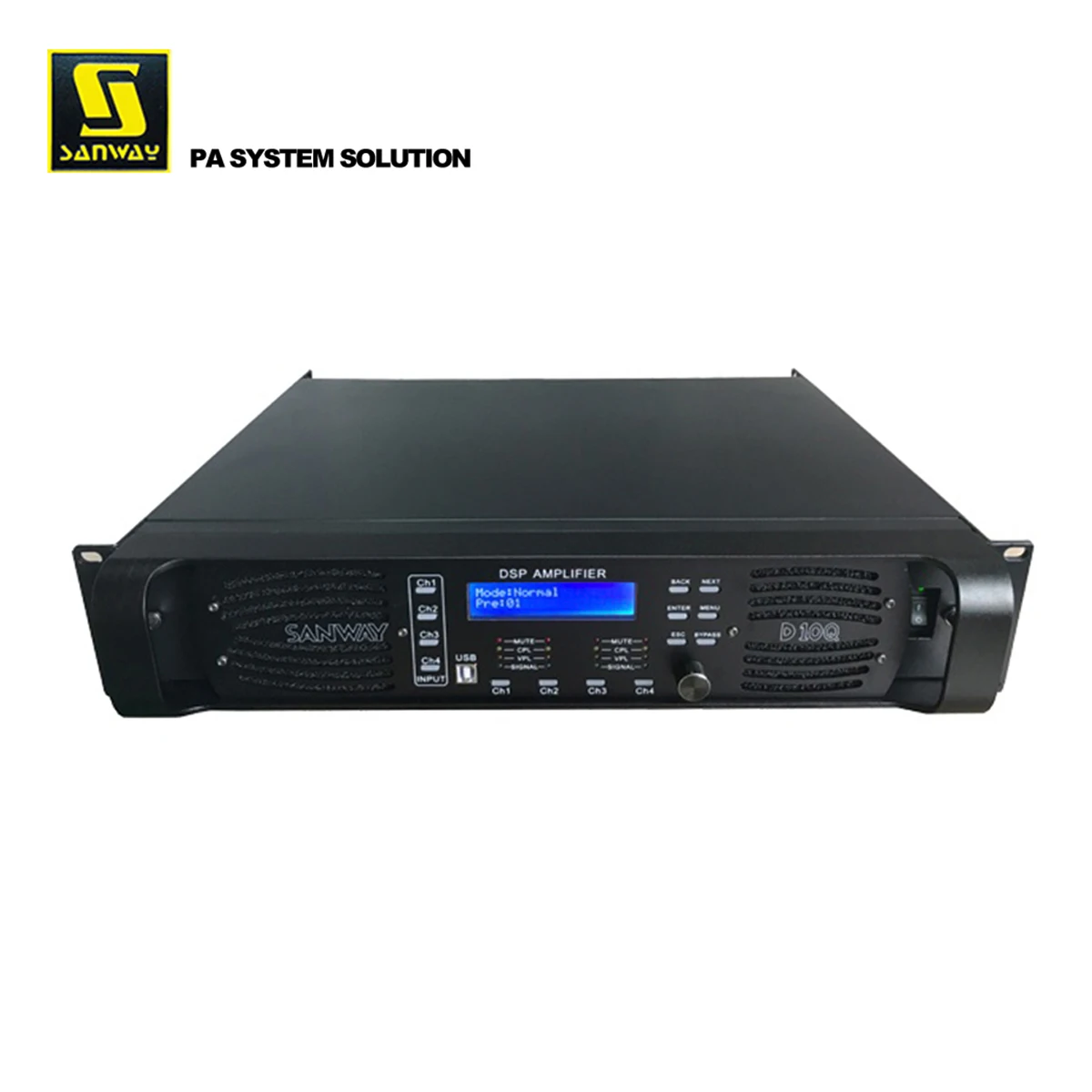 D10Q Sanway Audio 4 Channel Digital Power Amplifier with DSP