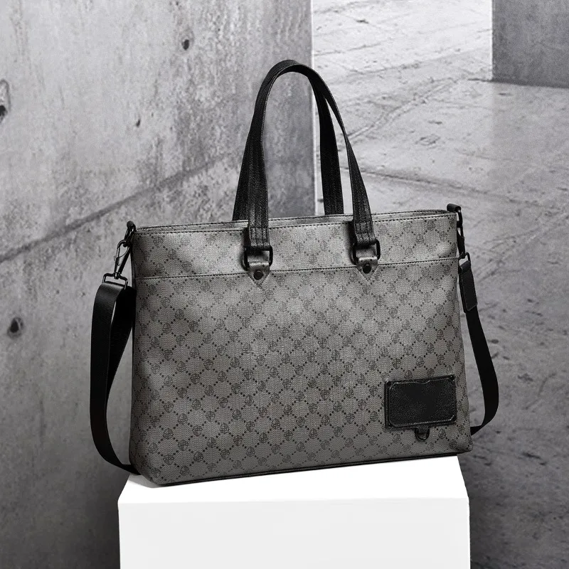 Fashion Print Men's Handbag Luxury Business Briefcase Men Top-Handle Bags Large Capacity Crossbody Bag Laptop Satchels Handbags