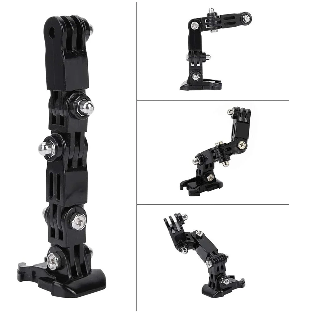 Go Pro Accessories Turntable Button Mount Motorcycle Helmet Chin Bracket Arm For Gopro Hero 12 9 Dji Insta 360 Camera Accessory
