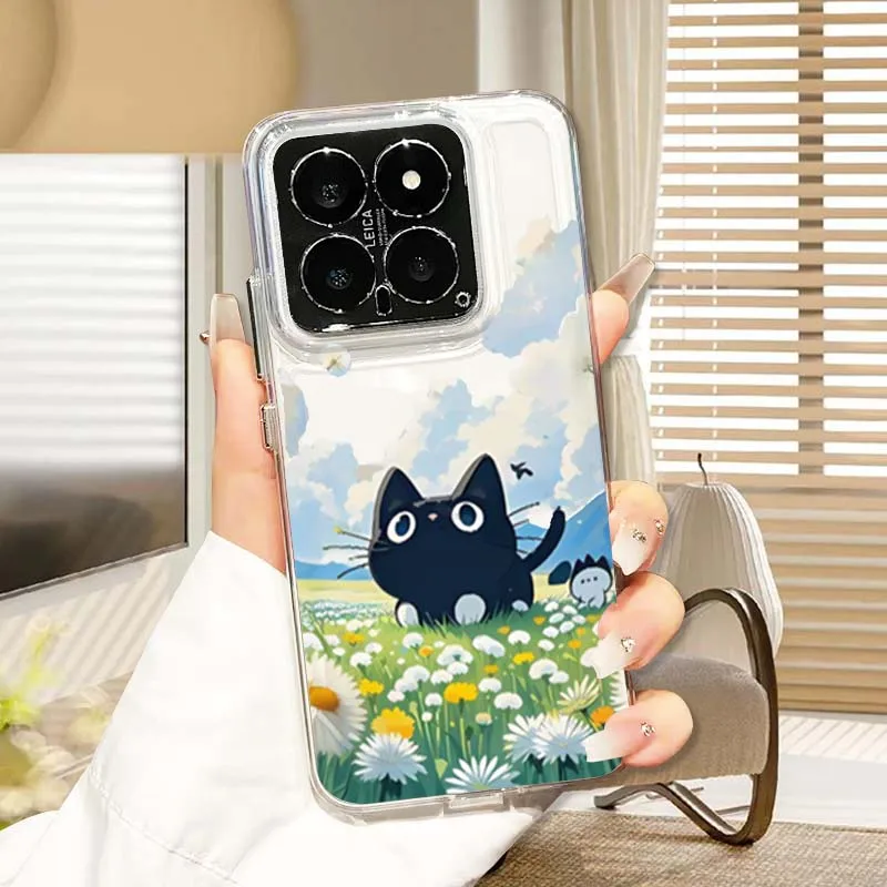 

Capybara Cat Cartoon Bow Love For Xiaomi 14T 13T 13 12T 12 12S 11T 11 11i 10 10T Ultra Pro Lite Translucent Phone Case